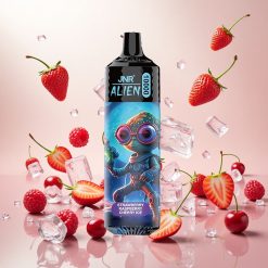 JNR Alien 10000 Puffs Engangsvape Jordbær Bringebær Kirsebær Is med 850mAh Batteri og Type-C Lading