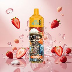 JNR Alien 10000 Puffs Engangsvape Jordbærgodteri Is med 850mAh Batteri og LED (RGB) Lys