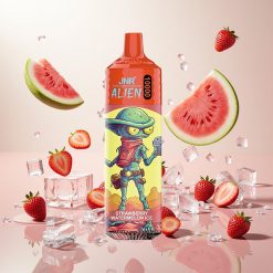 JNR Alien 10000 Puffs Engangsvaper Jordbær Vannmelon Is med 850mAh Batteri og RGB-lyser