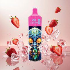 JNR Alien Max 18000 Puffs Engangsvape Jordbær Is med Smart LED-skjerm og Dual Mesh Coil