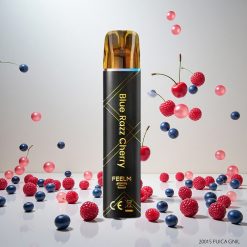 JNR Black&Golden 800 Puffs Engangs Vape Blå Bringebær Kirsebær