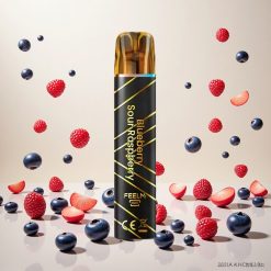 JNR Black&Golden 800 Puffs Engangs Vape Blåbær Sur Bringebær