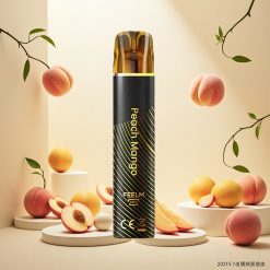 JNR Black&Golden 800 Puffs Engangs Vape Fersken Mango