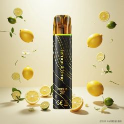 JNR Black&Golden 800 Puffs Engangs Vape Sitron & Lime