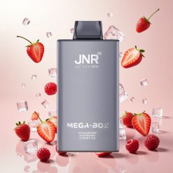 JNR Mega Box 25000 Puffs Engangsvape med Jordbær Bringebær Kirsebær Is