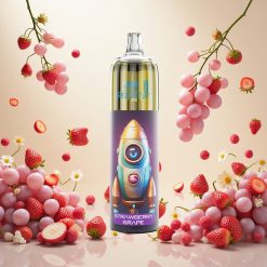 JNR Rocket-X 12400 Puffs Engangsvaper med Justerbar Luftstrøm og Jordbær Drue