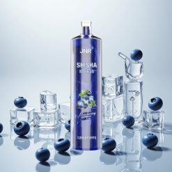 JNR Shisha Hookah 12000 Puffs Engangs Vape Blueberry Is med 750mAh batteri