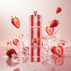 JNR Shisha Hookah 12000 Puffs Engangsvape Jordbær Is med 750mAh batteri