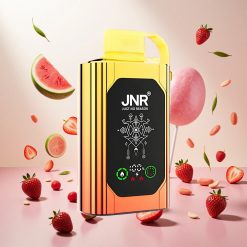 JNR Shisha Hookah Box 20500 Puffs Engangsvape Vannmelon Jordbær Tyggis (HD Skjerm, 25ml E-væske)