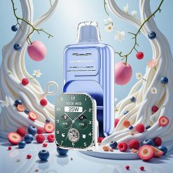 JNR VapeWatch 30000 Puffs Engangs Vape Blå Bringebær Is med 19mL E-væske og 1000mAh Batteri