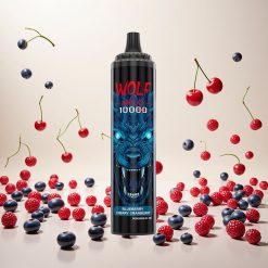 JNR Wolf Niplo 10000 Puffs Blåbær Kirsebær Tyttebær med 20ml E-væske og 650mAh Batteri