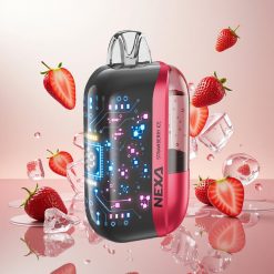 NEXA Ultra 50K Engangs Vape Jordbær Is med 20ml Kapasitet og 5% Nikotin