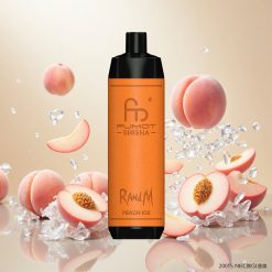 RandM Fumot Shisha 10000 Puffs Engangs E-damp med Fersken Is LED-indikator og 850 mAh Batteri