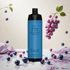 RandM Fumot Shisha 10000 Puffs Engangs Vape (Blåbær Druer) med 18ml E-væske og 850 mAh Batteri