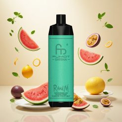 RandM Fumot Shisha 10000 Puffs Engangs Vape Vannmelon Honningmelon Passionsfrukt Mynte med LED-indikator og 850 mAh Batteri