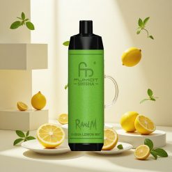 RandM Fumot Shisha 10000 Puffs Engangs Vape med 18ml Fylt E-væske og Sitron Mynte