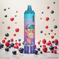 RandM Fumot Tornado 15000 Puffs Blåbær Bringebær med 25ml væske og 850mAh batteri