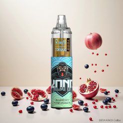 RandM Fumot Tornado 7000 Engangs Vape Blåbringebær Granateple med 14 ML E-væske og 850 MAH Batteri