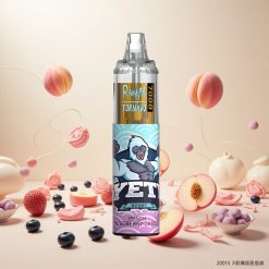 RandM Fumot Tornado 7000 Puffs Engangs Vape Fersken Blåbær Candy med 14 ML E-væske og Mesh Coil