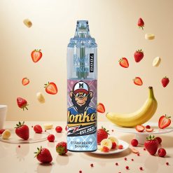 RandM Fumot Tornado 7000 Puffs Engangs Vape Jordbær Banan med 14 ML E-væske