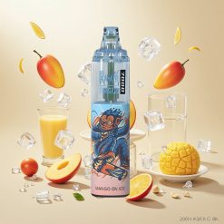 RandM Fumot Tornado 7000 Puffs Engangs Vape Mango Is (14 ML E-væske)