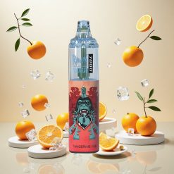 RandM Fumot Tornado 7000 Puffs Engangs Vape Tangerin Is med 14 ML E-væske og 850 MAH Batteri