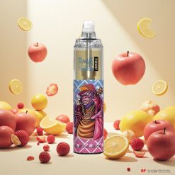 RandM Fumot Tornado 7000 Puffs Engangsvape Rød Eple Sitron med 14 ML E-væske og 850 MAH Batteri