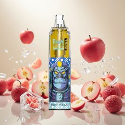 RandM Fumot Tornado 7000 Puffs Engangsvape Rød Epleis med 14 ML E-væske og Mesh Coil