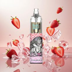 RandM Fumot Tornado 7000 Puffs Engangsvaper Jordbær Is med 14 ML E-væske