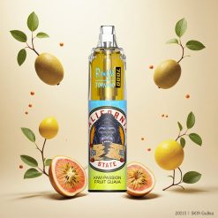 RandM Fumot Tornado 7000 Puffs Engangsvaper med Kiwi Pasjonsfrukt Guava – 14 ML E-væske og 850 MAH Batteri