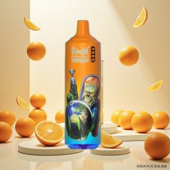 RandM Fumot Tornado 9000 Puffs Engangs Vape Oranjesoda med 18 mL og Mesh Coil