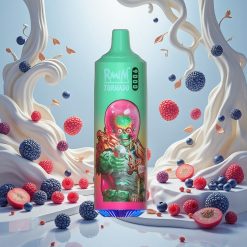 RandM Fumot Tornado 9000 Puffs Engangsvape Blå Razz Kush med 18 mL e-væske og Mesh Coil