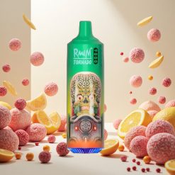 RandM Fumot Tornado 9000 Puffs Engangsvape Regnbuetgodteri med 18 mL E-væske og Mesh Coil