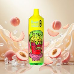 RandM Fumot Tornado 9000 Puffs Fravæsende Vape Sommers Peach Is med 18 mL E-væske og Mesh Coil