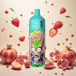 RandM Fumot Tornado 9000 Puffs Oppladbar med Jordbær Granateple (18 mL)