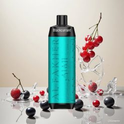 Al Fakher Crown Bar 8000 Krystall Engangsdamp med 18ml e-væske og Svartsolbær Is