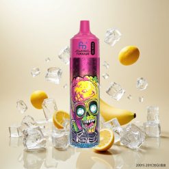 Fumot RandM Tornado 30000 Puffs Disposable Vape Bananis med 30mL og 1.0 Ohm mesh coil