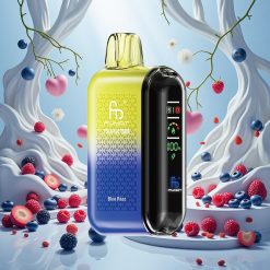 Fumot Tornado 20000 Puffs Blå Bringebær med 20ml E-væske og Smart Display