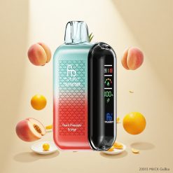Fumot Tornado 20000 Puffs Engangsdamper Fersken Ananas Appelsin med 20ml E-væske og Smart Display