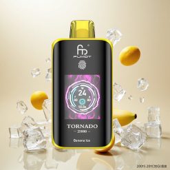 Fumot Tornado 25000 Puffs Oppladbar E-sigarett med Bananis og HD-skjerm