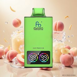 Fumot Tornado 35K Engangsvape Juicy Peach Is med Dobbel Mesh Coil og 35000 Puff
