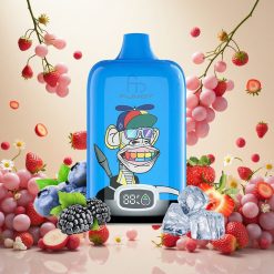 Fumot Tornado Digital Box 12000 Puffs E-boks Jordbær Drue med 20ml E-væske og 550mAh Batteri