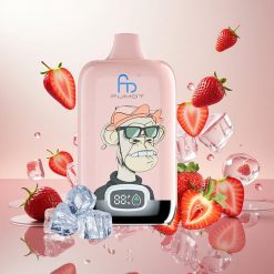Fumot Tornado Digital Box 12000 Puffs Engangsdamper med Jordbær Is & 20ml E-væske