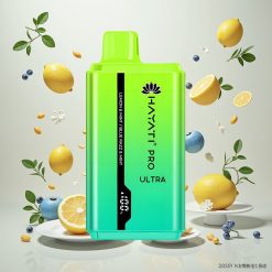 Hayati Pro Ultra 15000 Puffs 850mAh Blå Bringebær & Mynte