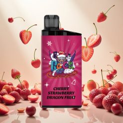 IGET Bar 3500 Puffs Engangs Vape Kirsebær Jordbær Dragefrukt – 1400 mAh Batteri