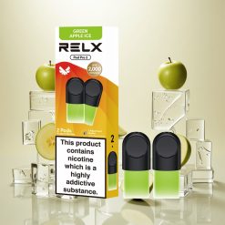 RELX Pod Pro 2 Grønt Eple Is med 1,8% Nikotin og 600 pust