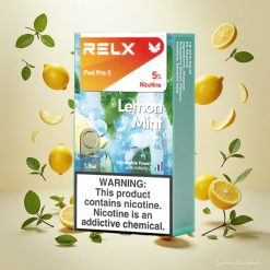 RELX Pod Pro 2 Vape Enhet Sitron Mynte – 5% Nikotin, 600 puff