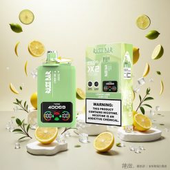 Razz Bar 40000 Puffs Disposable Vape LEMON LIME/LUSH IS Med 1.0Ω 2 Mesh Coil og 650 mAh Batteri