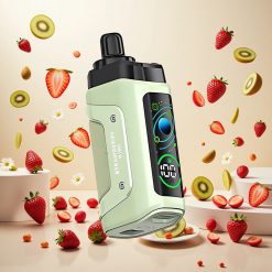 Razz Bar 45000 Puffs Disposable Vape Jordbær Kiwi med 20 mg/ml Nikotin og Justerbar Luftstrøm