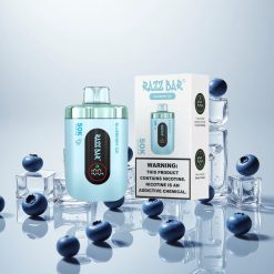Razz Bar 50K Puffs Engangsdamp Med Blåbæris og 50000 Puff Razz Bar 50K Puffs Engangsdamp Med Type-C Lading og Blåbæris